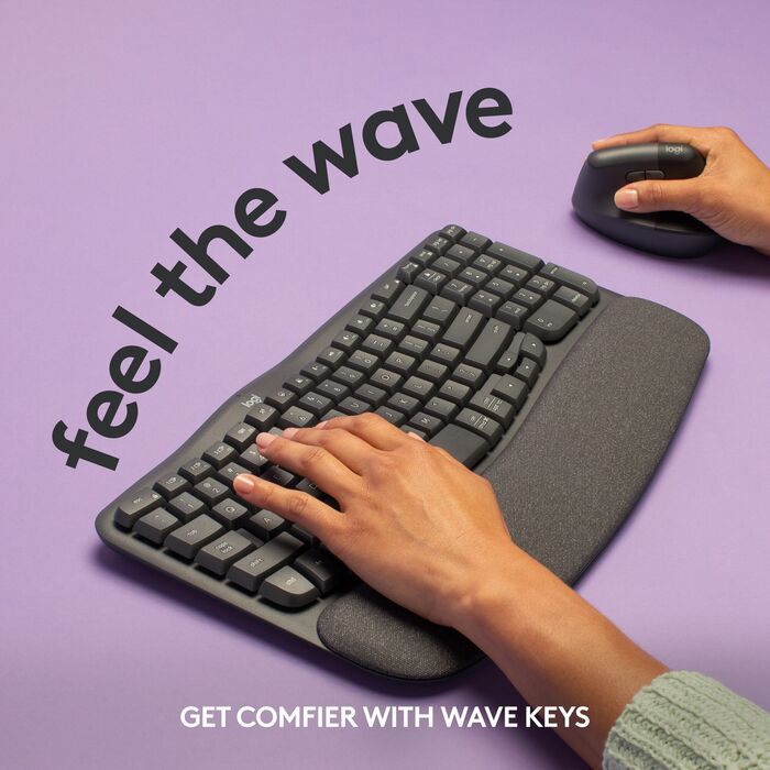 Logitech Wave Keys lyklaborð - Svart