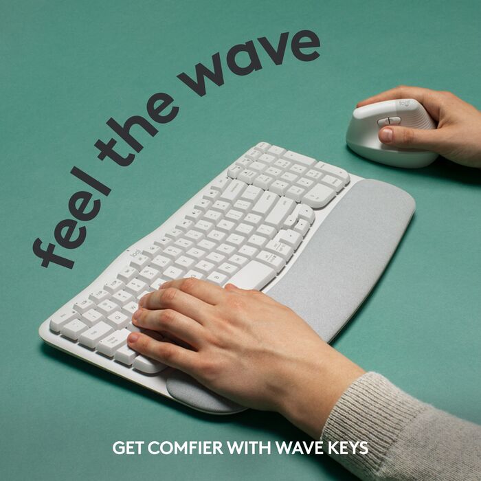Logitech Wave Keys lyklaborð - Hvítt