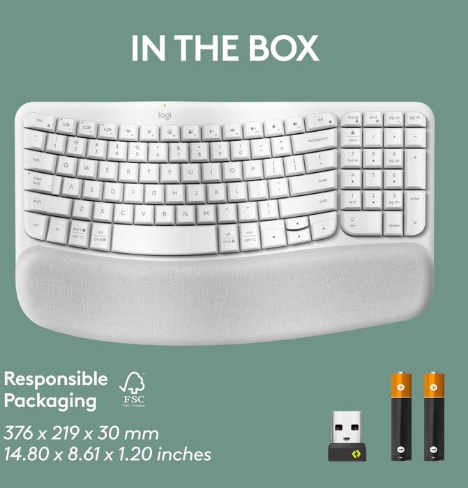 Logitech Wave Keys lyklaborð - Hvítt