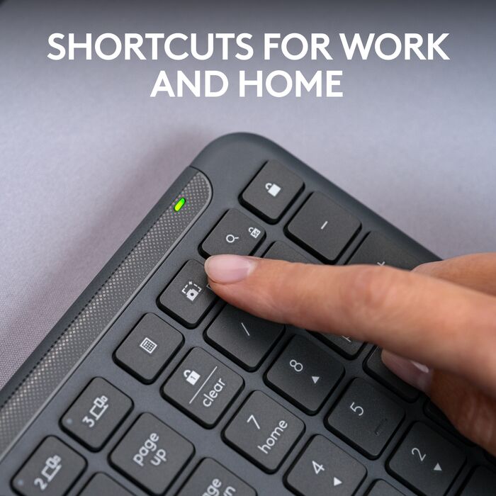 Logitech MK950 Slim þráðlaust lyklaborð - Svart