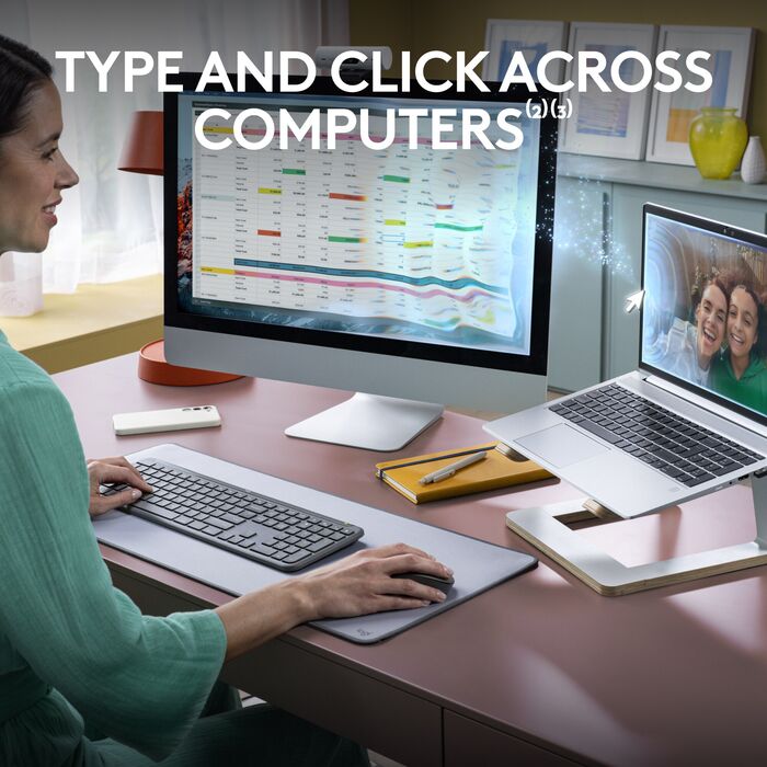 Logitech MK950 Slim lyklaborð og mús - Svart