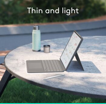 Logitech Combo Touch lyklaborðshulstur fyrir iPad Air 13" (M2) - Grátt