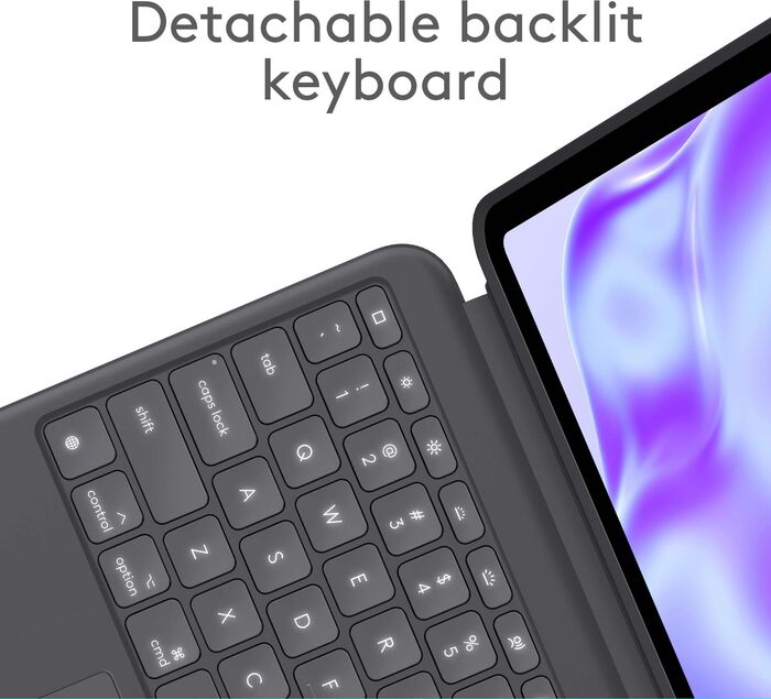 Logitech Combo Touch lyklaborðshulstur fyrir iPad Pro 13" (M4) - Grátt
