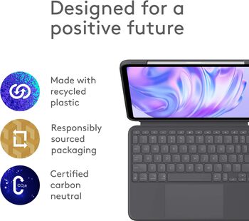 Logitech Combo Touch lyklaborðshulstur fyrir iPad Pro 11" (M4) - Grátt
