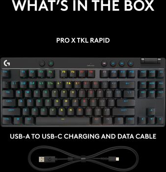 Logitech G Pro X TKL Rapid Trigger leikjalyklaborð - Svart