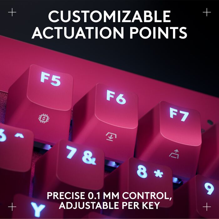 Logitech G Pro X TKL Rapid Trigger leikjalyklaborð - Bleikt