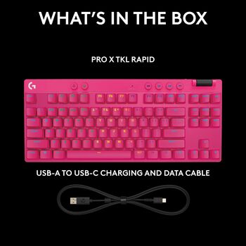 Logitech G Pro X TKL Rapid Trigger leikjalyklaborð - Bleikt