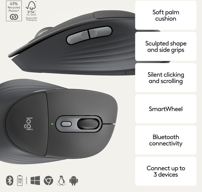 Logitech MK880 þráðlaust lyklaborð og mús - Svart