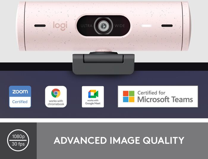 Logitech Brio 500 vefmyndavél - Bleik