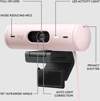 Logitech Brio 500 vefmyndavél - Bleik