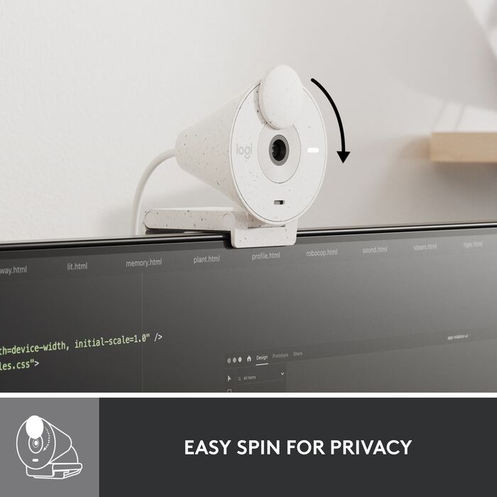 Logitech Brio 300 vefmyndavél - Hvít 