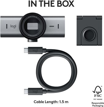 Logitech MX Brio vefmyndavél UHD - Grá