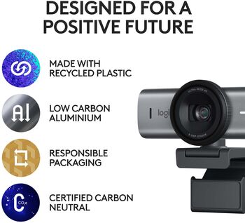 Logitech MX Brio vefmyndavél UHD - Grá