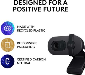 Logitech Brio 100 vefmyndavél - Svört 