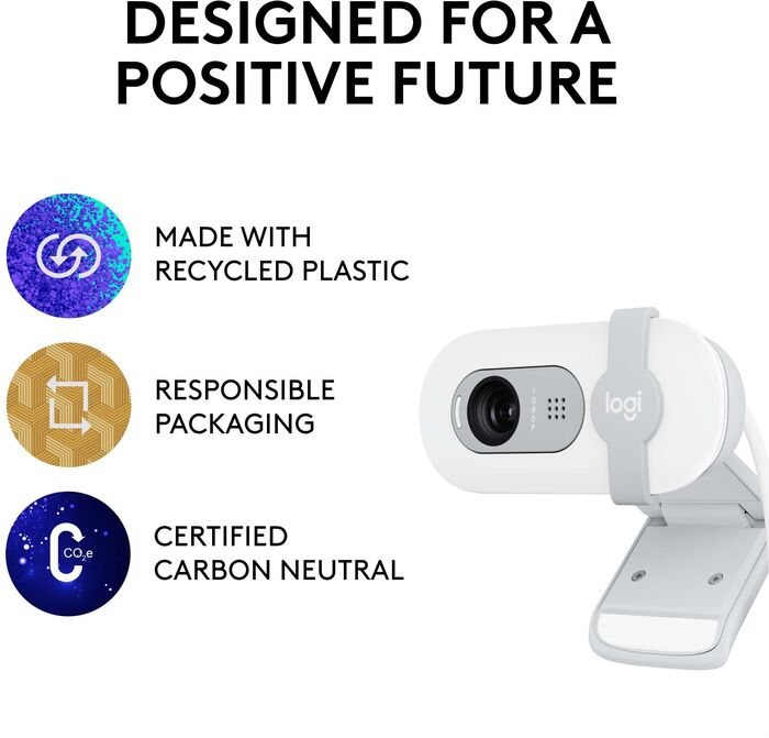 Logitech Brio 100 vefmyndavél - Hvít 