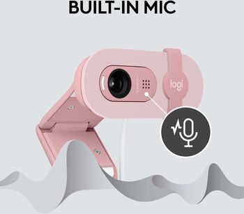 Logitech Brio 100 vefmyndavél - Bleik 