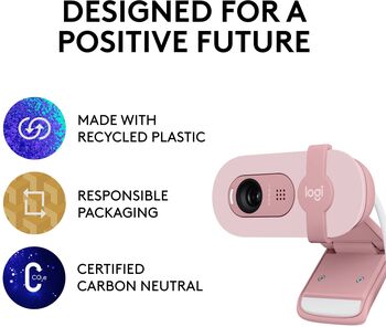 Logitech Brio 100 vefmyndavél - Bleik 