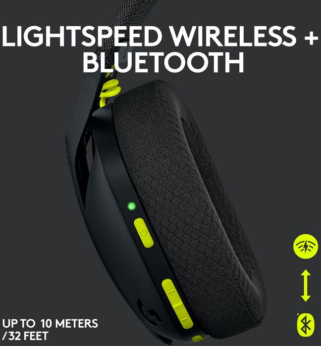 Logitech G435 þráðlaus leikjaheyrnartól - Svört