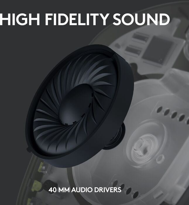 Logitech G435 þráðlaus leikjaheyrnartól - Svört