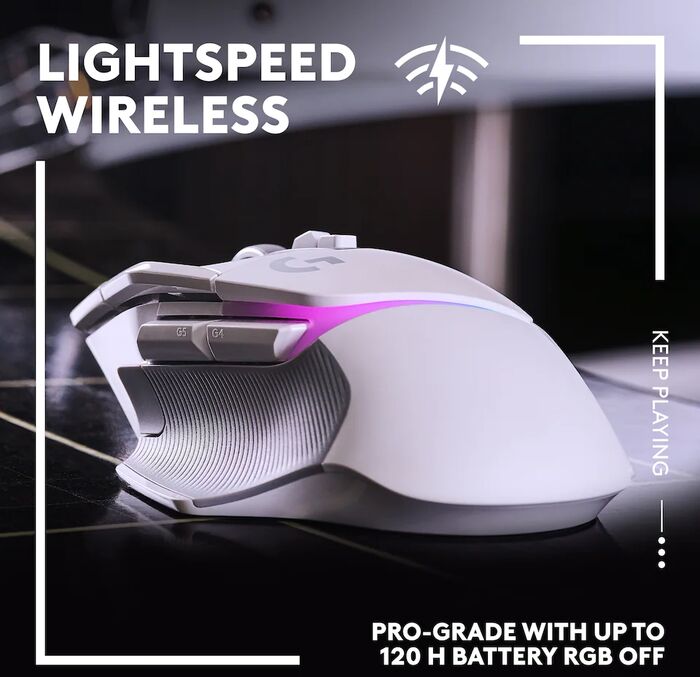 Logitech G502 X Plus þráðlaus leikjamús - Hvít
