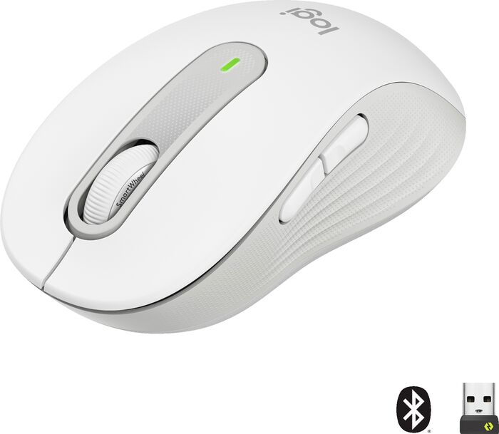 Logitech M650 L þráðlaus mús - Hvít