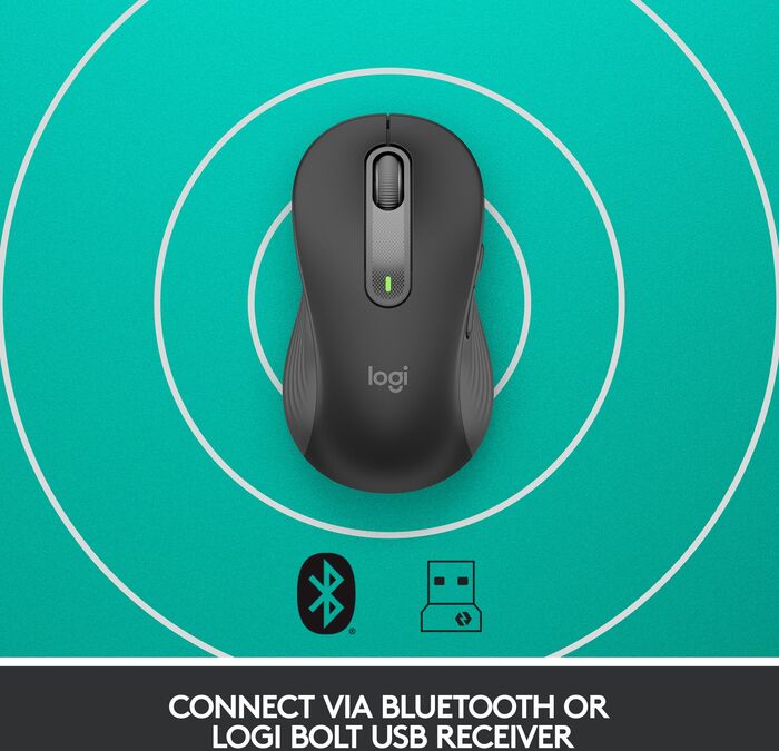 Logitech M650 L örvhent þráðlaus mús - Grá