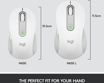 Logitech M650 þráðlaus mús - Hvít