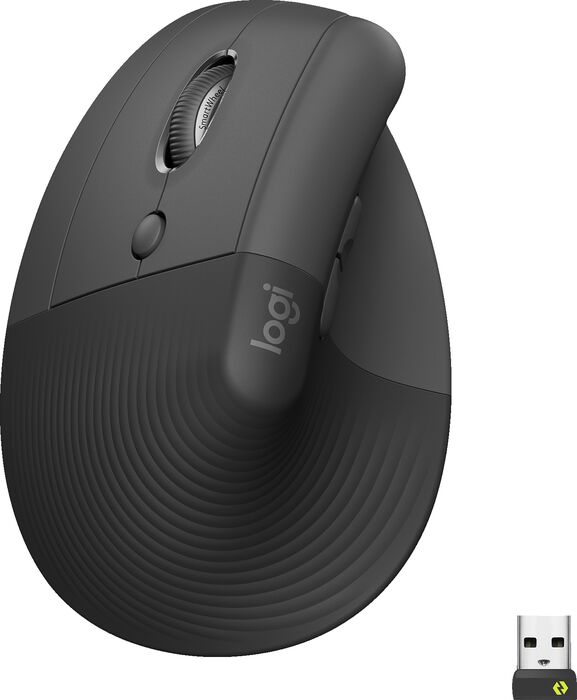 Logitech Lift Vertical L ergonomic mús - Svört