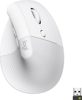 Logitech Lift Vertical ergonomic mús - Hvít