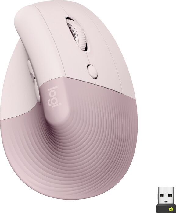 Logitech Lift Vertical ergonomic mús - Bleik