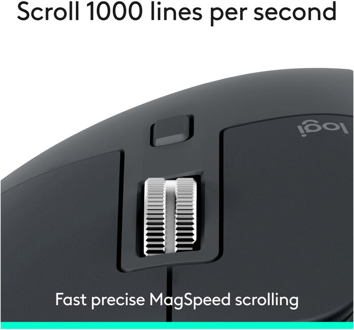 Logitech MX Master 3S þráðlaus tölvumús - Dökkgrá