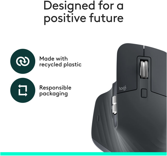 Logitech MX Master 3S þráðlaus tölvumús - Dökkgrá