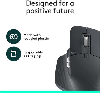 Logitech MX Master 3S þráðlaus tölvumús - Dökkgrá
