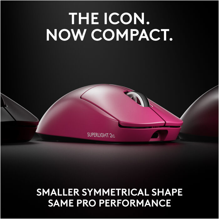 Logitech G Pro Superlight 2 Compact þráðlaus leikjamús - Bleik