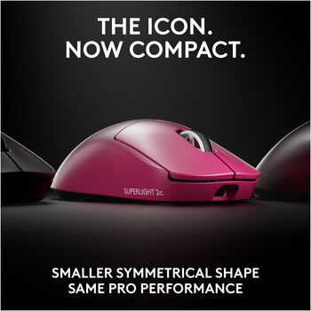 Logitech G Pro Superlight 2 Compact þráðlaus leikjamús - Bleik