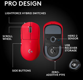 Logitech G Pro X Superlight 2 SE - Rauð