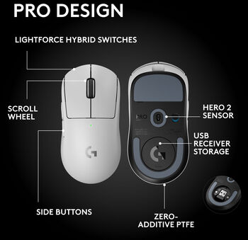Logitech G Pro X Superlight 2 SE - Hvít