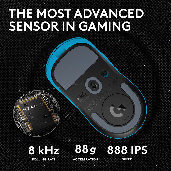 Logitech G Pro X Superlight 2 þráðlaus leikjamús - Blá