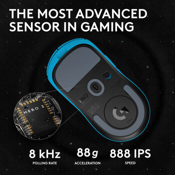Logitech G Pro X Superlight 2 þráðlaus leikjamús - Blá