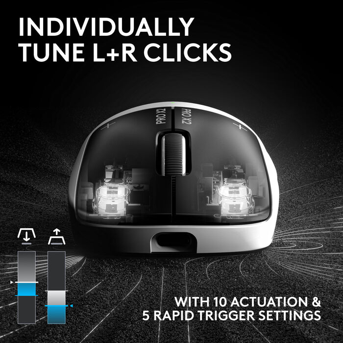 Logitech G Pro X2 Superstrike þráðlaus leikjamús - Hvít