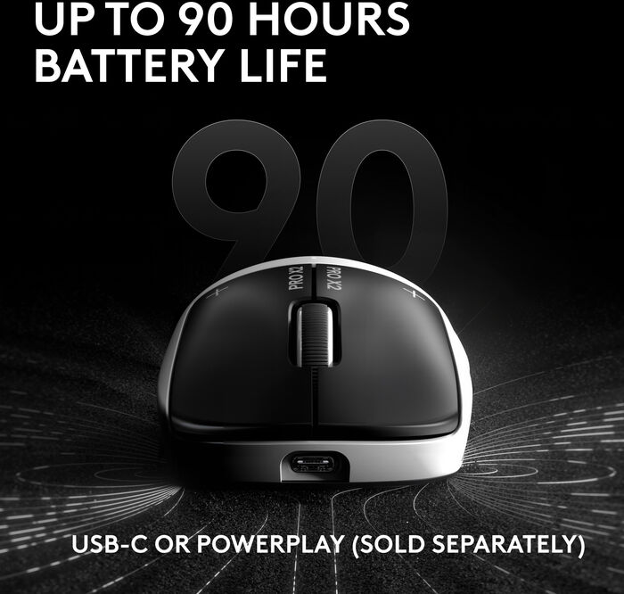 Logitech G Pro X2 Superstrike þráðlaus leikjamús - Hvít