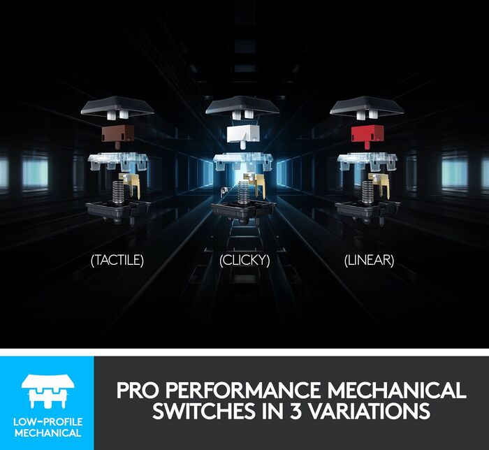 Logitech Tactile þráðlaust leikjalyklaborð G915 - Svart