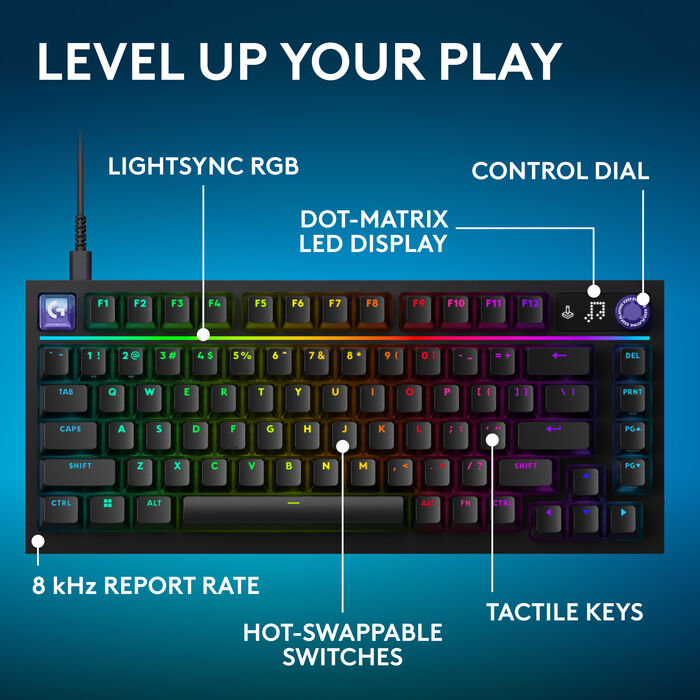 Logitech G316 X 75 leikjalyklaborð - Svart