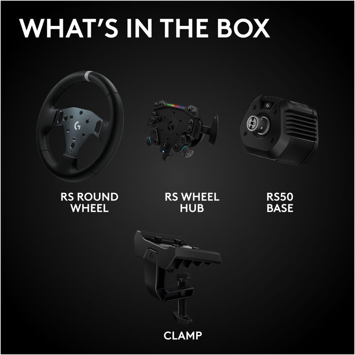 Logitech G RS50 kappakstursstýri - Svart