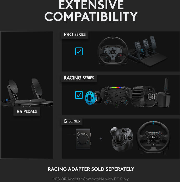 Logitech G RS pedalar - Svartir