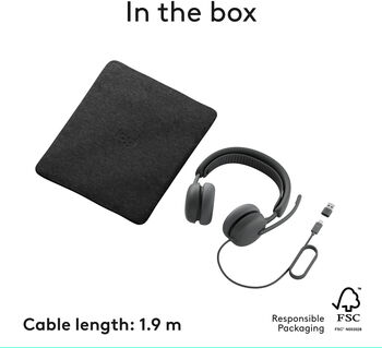 Logitech Zone Wired 2 leikjaheyrnartól - Svört