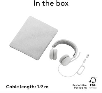 Logitech Zone Wired 2 leikjaheyrnartól - Hvít