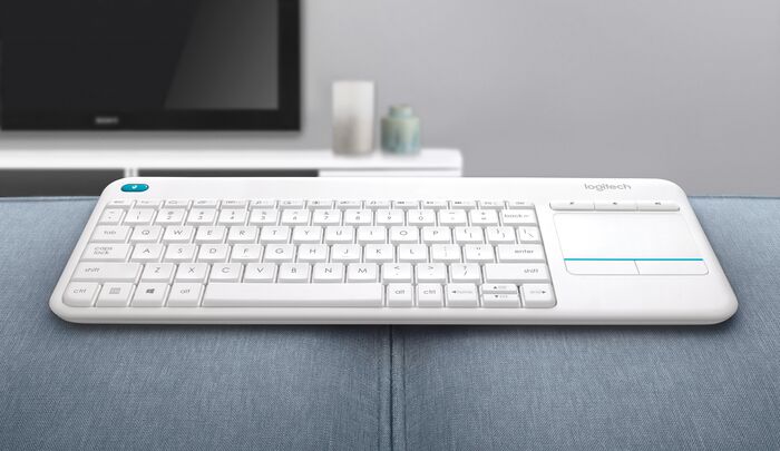 Logitech K400 PLUS þráðlaust lyklaborð - Hvítt