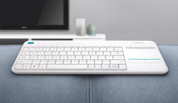 Logitech K400 PLUS þráðlaust lyklaborð - Hvítt