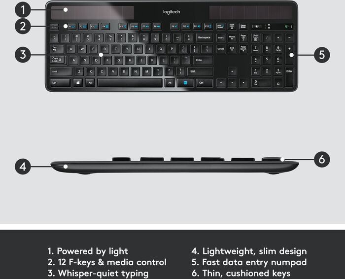 Logitech K750 Solar þráðlaust lyklaborð